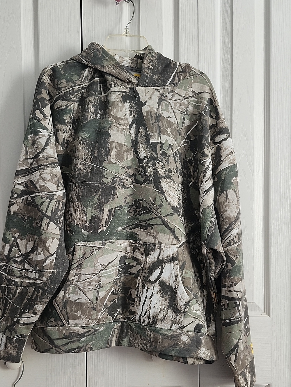 Men's Camo Hooded Sweatshirt - Green/Gray